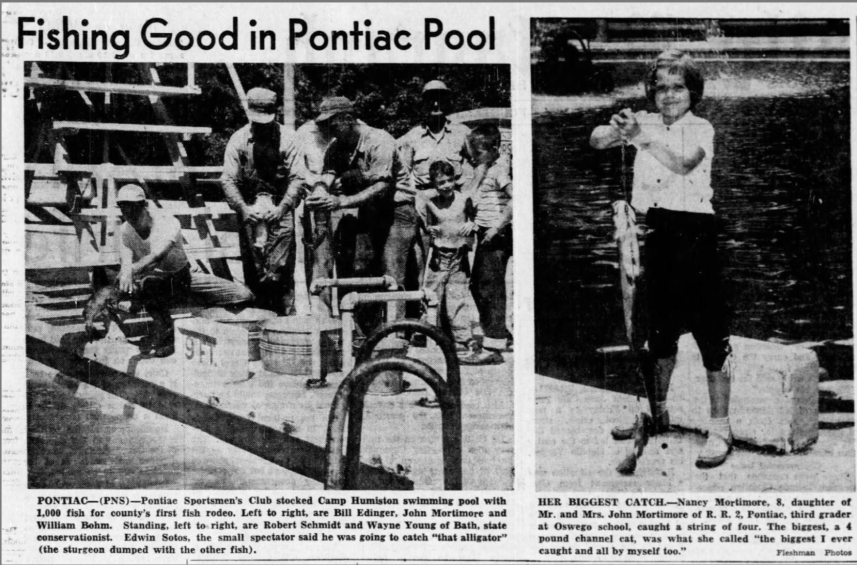 Fishing Good in Pontiac Pool